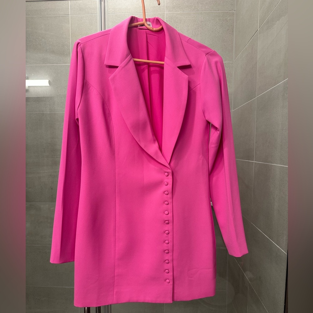 Elegant Pink Women's Blazer dress
